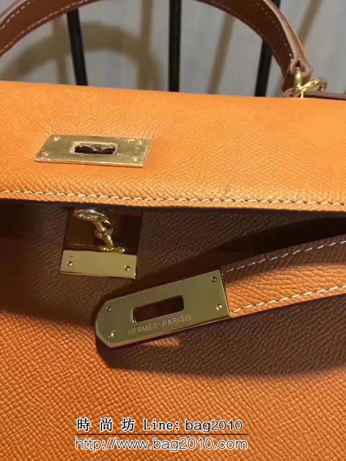 愛馬仕Hermes 牛皮手掌紋凱莉包 時尚手提包 0AM1613